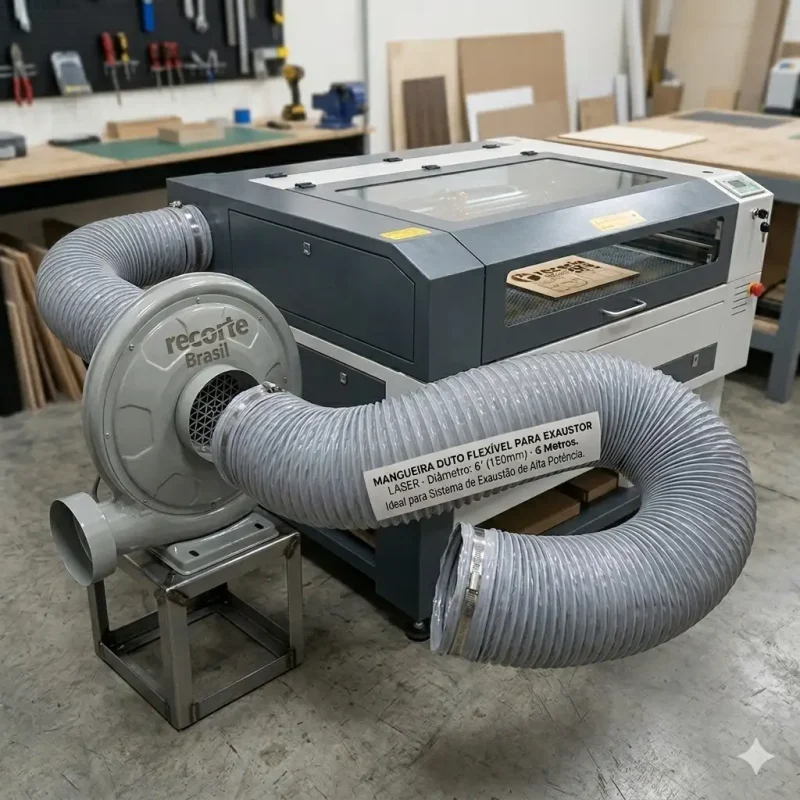 Esquema de Uso da Mangueira Duto Flexível