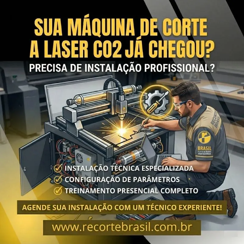 Instalação de Máquina Laser CO2