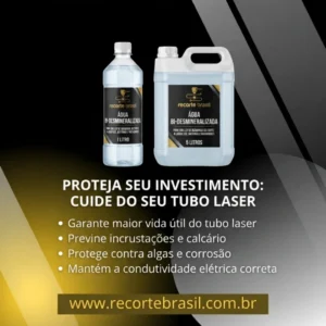 ÁGUA DESMINERALIZADA PARA MÁQUINA LASER CO2.