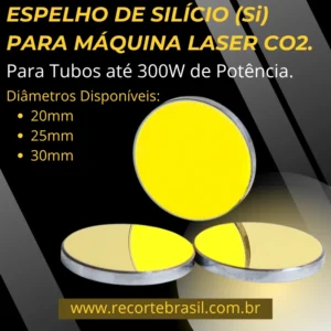 ESPELHO DE SILÍCIO PARA MÁQUINA LASER CO2.