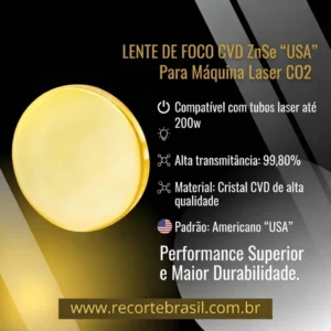 LENTE DE FOCO PARA MÁQUINA LASER CO2.