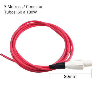CAT5008 - CABO DE ALTA TENSÃO (3 METROS) C CONECTOR PARA LASER CO2
