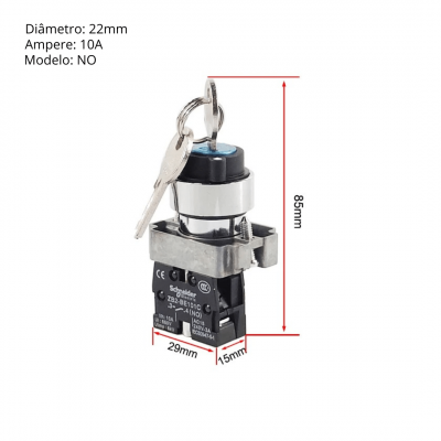 NO10A - INTERRUPTOR DE CHAVE - MODELO “NO” - 10A