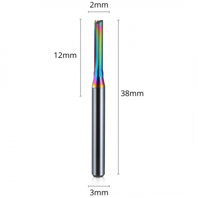 RPDLC2C3000 - FRESA DE TOPO 2 CORTES RETA PARALELA - 3x2x12x38mm