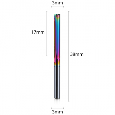 RPDLC2C3001 - FRESA DE TOPO 2 CORTES RETA PARALELA - 3x3x17x38mm