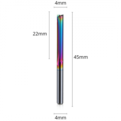 RPDLC2C3004 - FRESA DE TOPO 2 CORTES RETA PARALELA - 4x4x22x45mm