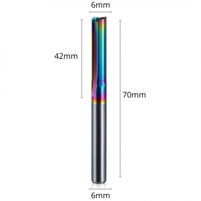 RPDLC2C3008 - FRESA DE TOPO 2 CORTES RETA PARALELA - 6x6x42x70mm