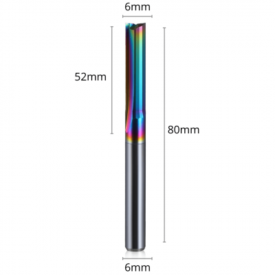 RPDLC2C3009 - FRESA DE TOPO 2 CORTES RETA PARALELA - 6x6x52x80mm